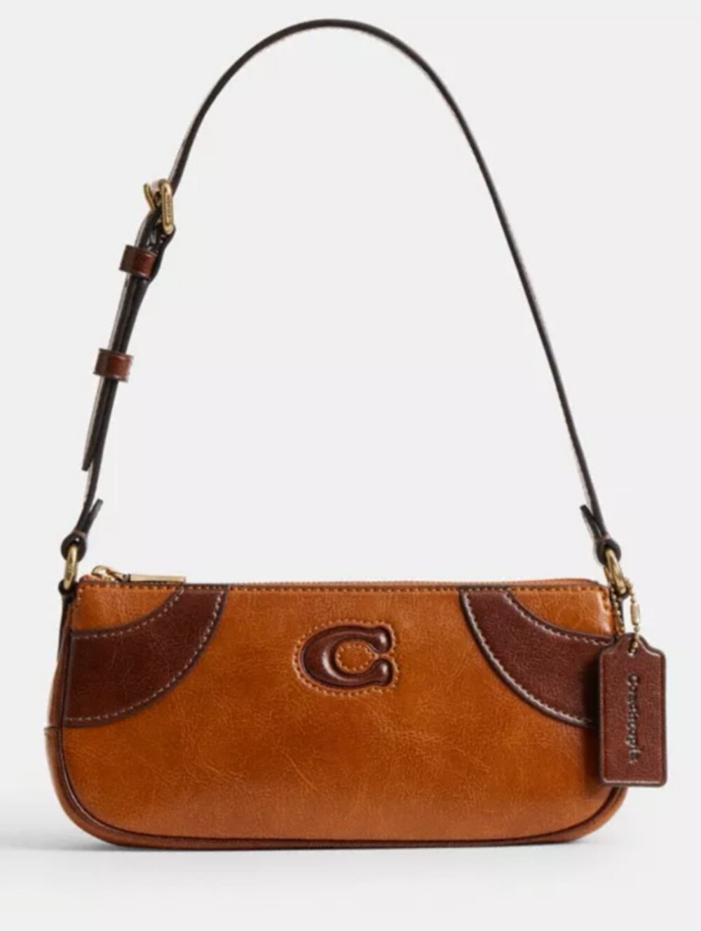 New Coachtopia Bowling Small Shoulder Bag with Contrast Trim
